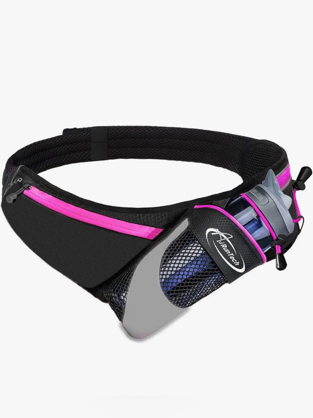 AiRun Tech Black & Pink Running Waist Bottle Holder NEW!
